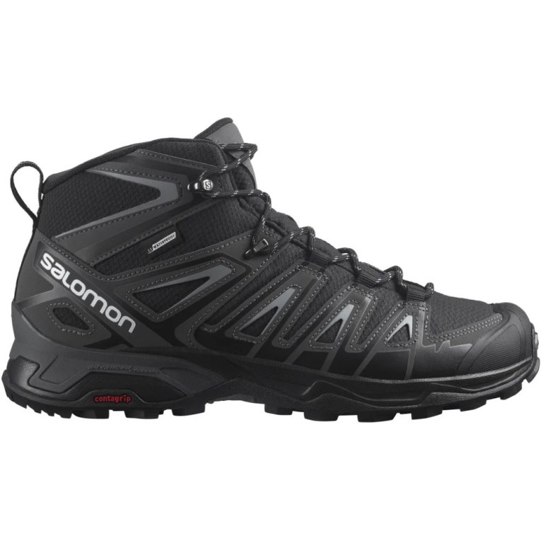 Botas Caminhada Salomon X Ultra Pioneer Mid CSWP Masculino Pretas | PT Q32754